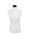 Sleeveless Peter Pan collar blouse featuring a classic...