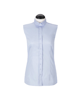 Bubi sleeveless light blue plain blouse/goes out of the assortment