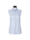Ärmellose Bubi-Bluse mit klassischem Rundkragen h-blau