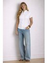 Elegant white short-sleeve blouse