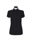 Short sleeve blouse black plain