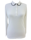 Bubi shirt long sleeve white/navy piped/goes out of the...