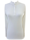 White small stand-up collar shirt long/goes out of the assortment