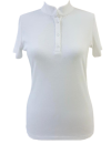 White small stand-up collar shirt short/goes out of the...