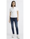 White small stand-up collar shirt short/goes out of the assortment