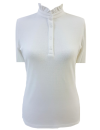 Ruffle collar shirt short sleeve white