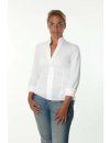 Stand-up collar blouse, white/goes out of the assortment