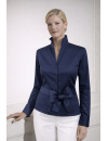 Stand-up collar blouse, marine/goes out of the assortment