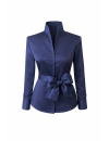 Stehkragenbluse, marine