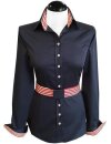 Patching blouse: Marine uni with red / white Bossa