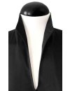 Stand-up collar blouse, black