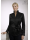 Stand-up collar blouse, black