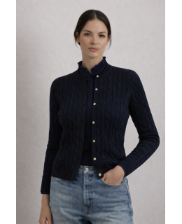 White ruffle collar shirt long sleeve