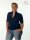 Short Sleeve Stand Collar Shirt, Navy Blue/goes out of the assortment