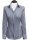 Blouse, marine / white striped satin