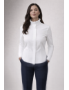 Blouse with ruffle at the collar, white
