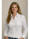 Smokingbluse mit feiner Biesenfront weiss Neu