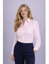 Elegant tuxedo blouse with refined pintuck front pinkNew
