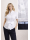 Contrast short-sleeve blouses white/light blue