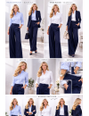 Klassische Gabardine/Oxford Bluse Hellblau Neu