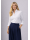 Classic Gabardine Blouse with Blouse Collar  white New