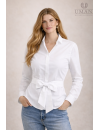 Bluse mit verdeckter Knopfleiste,weiss Neu