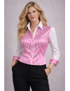Zweifarbig gestreiftes Design Pink/Weiss Neu
