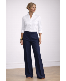 Königs collar blouse, black plain