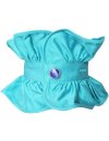 Buttonable ruffle, turquoise uni/goes out of the assortment