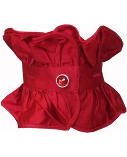 Buttonable ruffle, Carmine red uni/goes out of the assortment