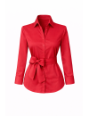 Blouse, Carmine red uni