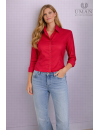 Bluse, carmine rot uni