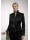 Stand-up collar blouse, black