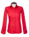 Bluse, carmine rot uni extralang
