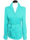 Blouse, Turquoise Uni Extralang/goes out of the assortment