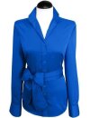 Bluse, ocean blue uni extralang
