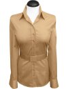 Bluse, gold uni extralang