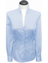 Stand-up collar blouse, light blue/goes out of the assortment