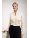 Stand-up collar blouse, champagne / goes out of Stock