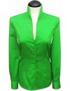 Stand-up collar blouse, green