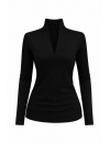 Stand-up collar -shirt, black