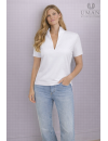 Stehkragen -Shirt Kurzarm, weiss/Neu