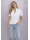 Short Sleeve Stand Collar Shirt, White