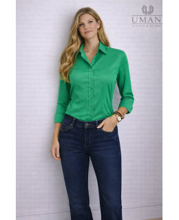 Bluse, grün uni