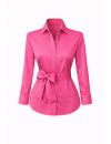 Blouse, fuchsia uni