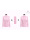 Buttonable ruffle, pink uni/goes out of the assortment