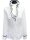 Ruffle blouse with piping, white / marine