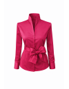 Stehkragenbluse, hot pink