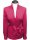 Stand-up collar blouse, hot pink/goes out of the assortment