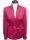 Stand-up collar blouse, hot pink